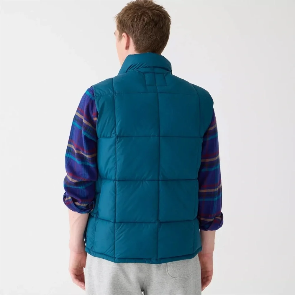 NEW J.Crew Nordic quilted puffer vest with PrimaLoft Size XS Blue